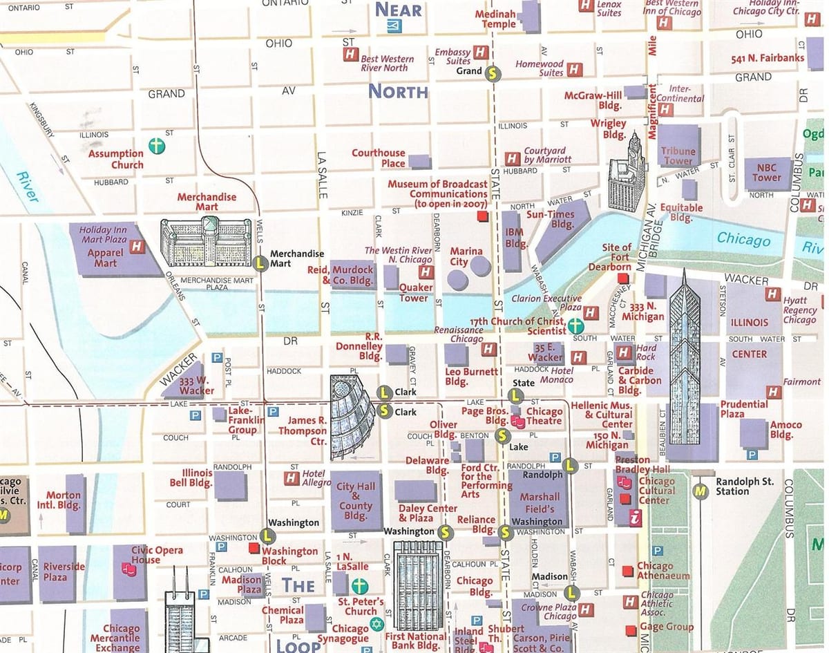 ನಕ್ಷೆ city of Chicago